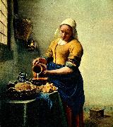 Jan Vermeer mjolkpigan oil